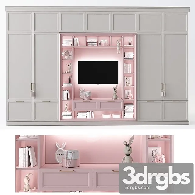 Wardrobe Children’s furniture 3 3D Model Download