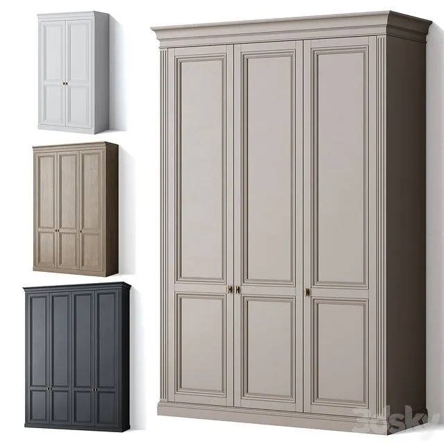 Wardrobe classic 01 3D Model Wardrobe classic 01 3D Model