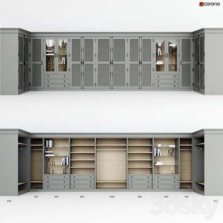 Wardrobe Dantone Home 3D Model Free Download