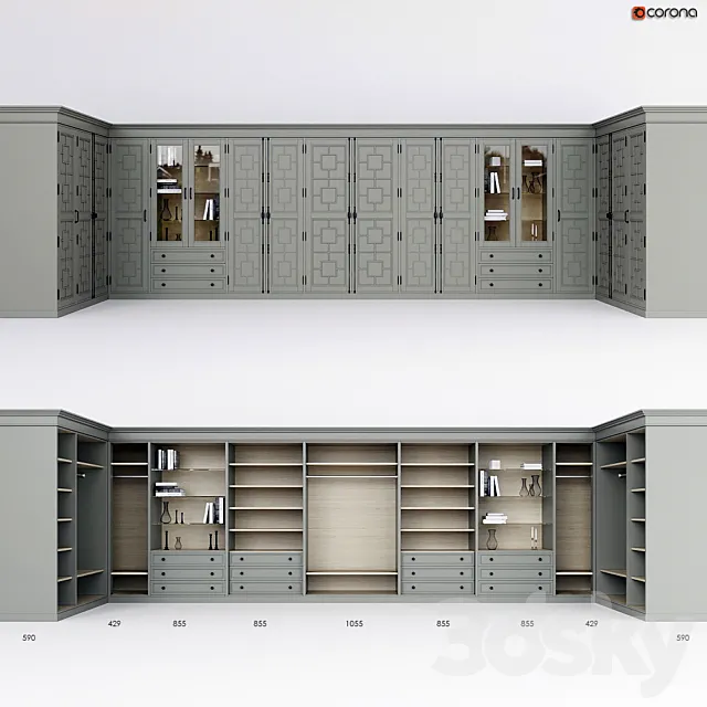 Wardrobe Dantone Home 4 3DModel Wardrobe Dantone Home 4 3DModel