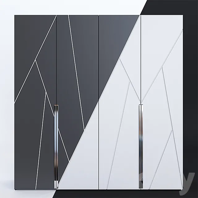 Wardrobe “Deco Line” Muzafarov series 3DModel Wardrobe “Deco Line” Muzafarov series 3DModel