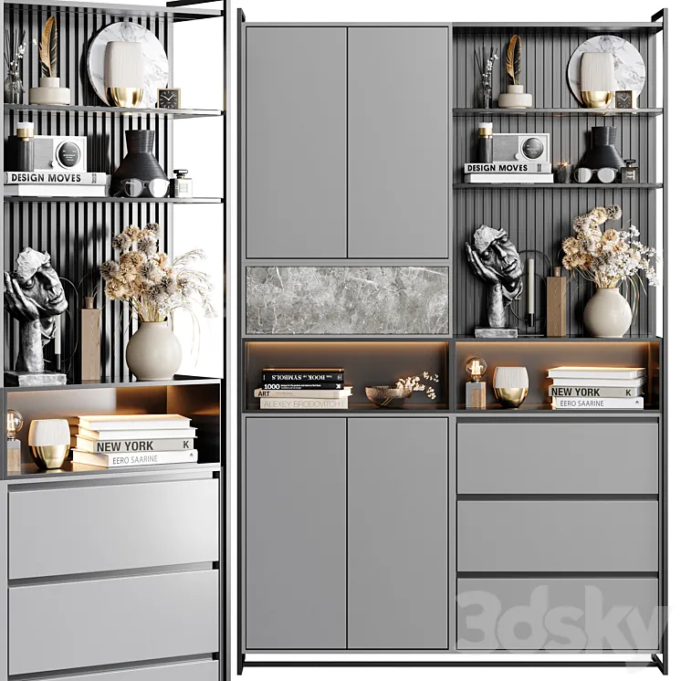 Wardrobe & Display cabinets 02 3D Model Free Download Wardrobe & Display cabinets 02 3D Model Free Download