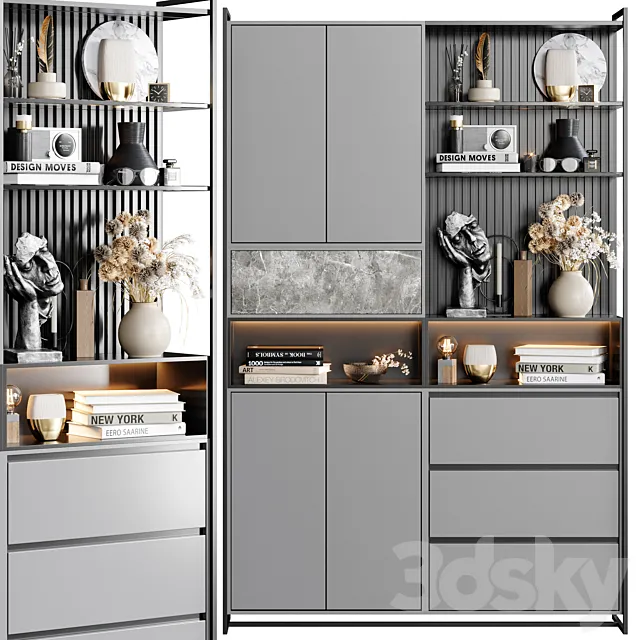 Wardrobe & Display cabinets 02 3DModel