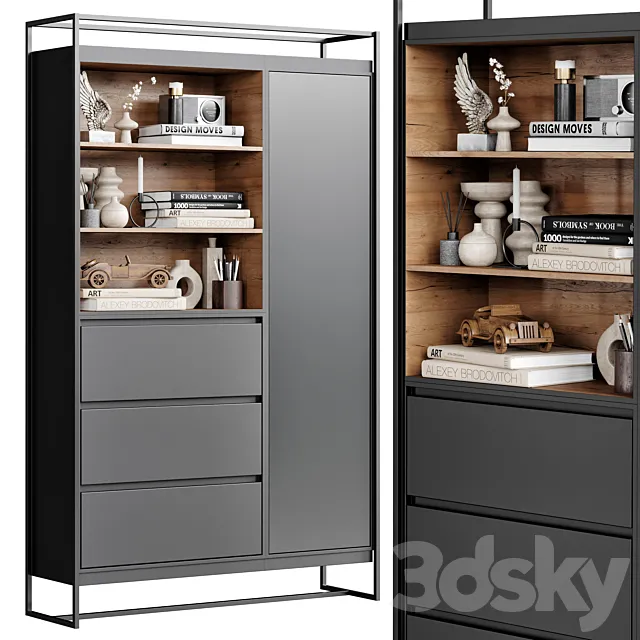 Wardrobe & Display cabinets 04 3D Model