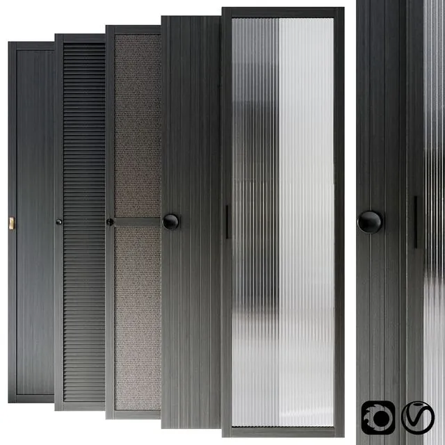 Wardrobe doors collection 3D Model