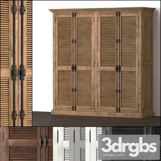 Wardrobe double shutter drew 3D Model Download