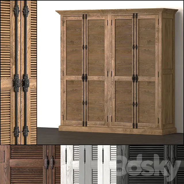 Wardrobe Double SHUTTER DREW 3DModel Wardrobe Double SHUTTER DREW 3DModel