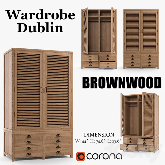Wardrobe Dublin 2 3DModel