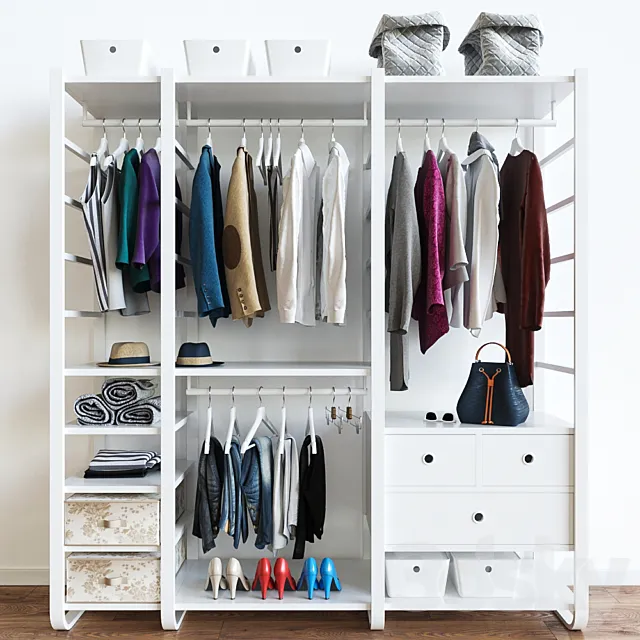 Wardrobe ELVARLI IKEA 3D Model