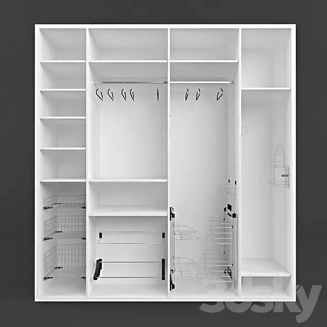 Wardrobe equipment 3D Model Wardrobe equipment 3D Model
