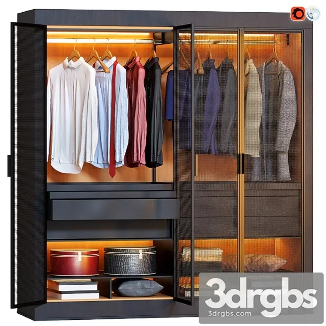 Wardrobe eracle dark 3D Model Download