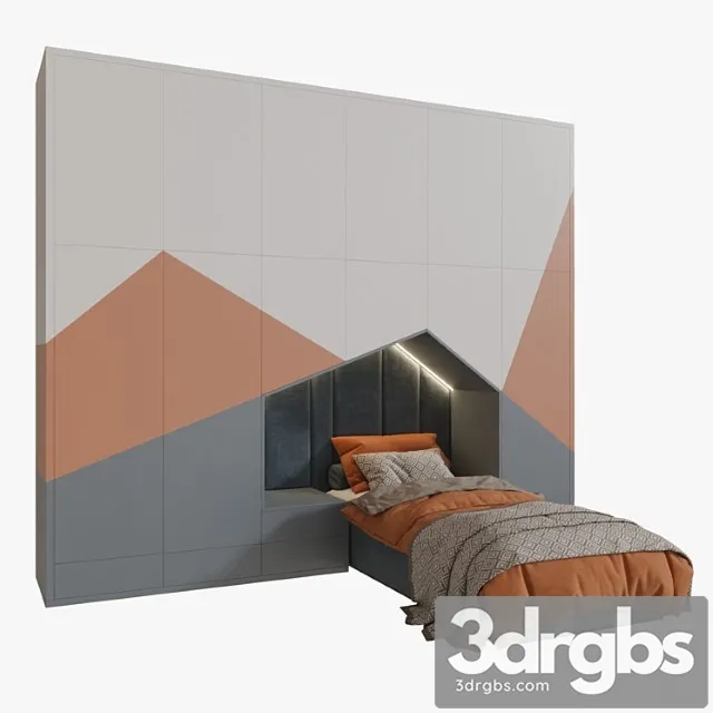 Wardrobe for Children 01 3D Model Download Wardrobe for Children 01 3D Model Download