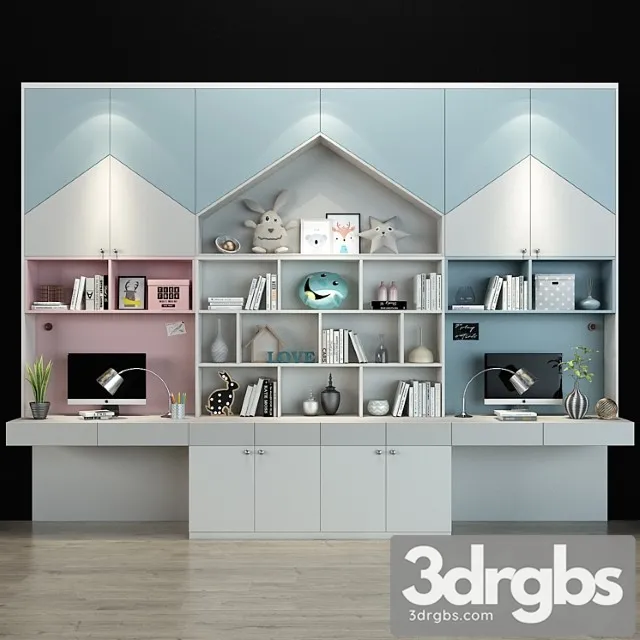 Wardrobe Furniture for a children 0146 3D Model Download