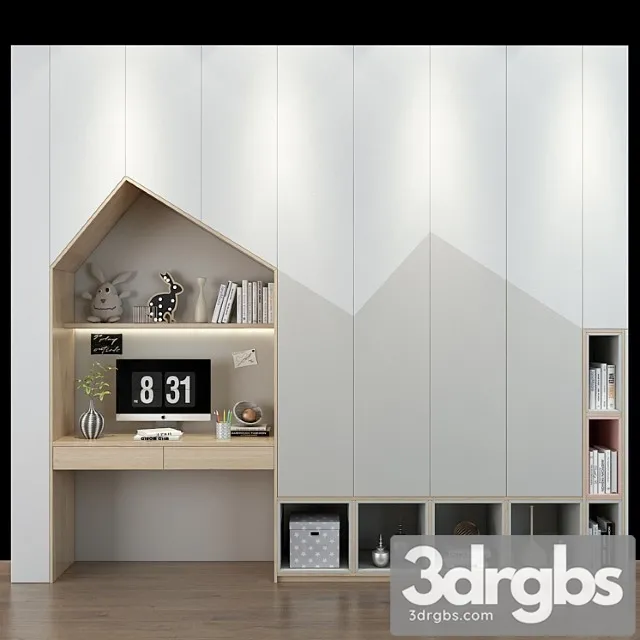 Wardrobe Furniture for a children 0223 3D Model Download