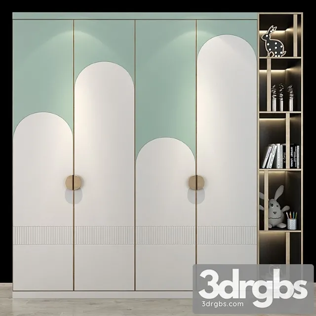Wardrobe Furniture for a children 0246 3D Model Download