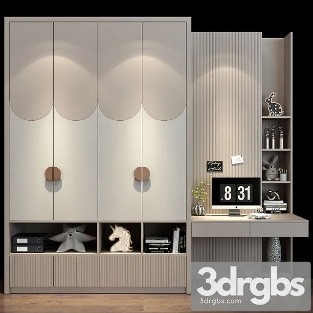 Wardrobe Furniture for a children 0335 3D Model Download