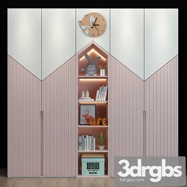 Wardrobe Furniture for a children 060 3D Model Download