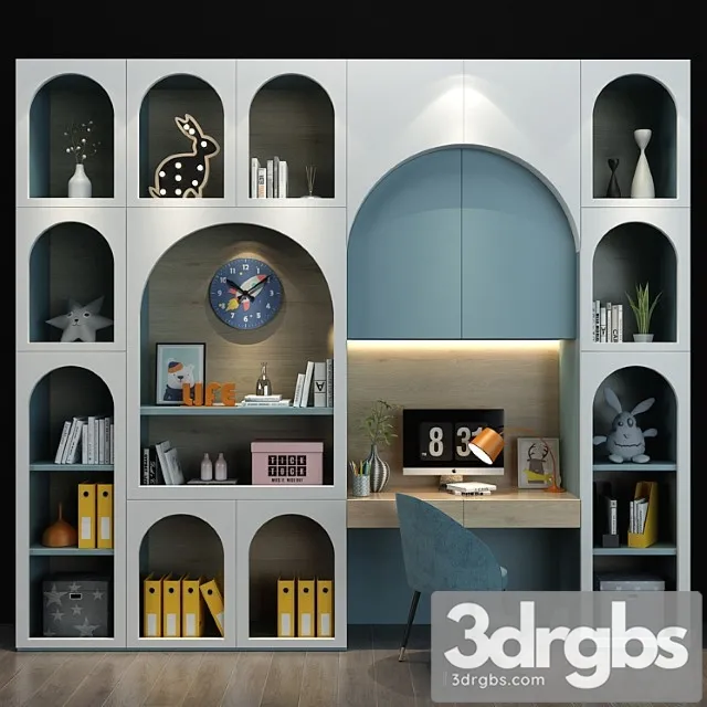 Wardrobe Furniture for a children 086 3D Model Download