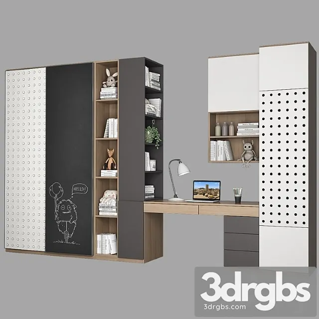 Wardrobe Furniture For A Childrens Room 89 3D Model Download