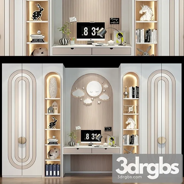 Wardrobe Furniture for children 0578 3D Model Download