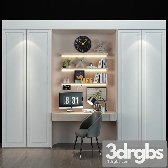 Wardrobe Furniture for children set 085 3D Model Download
