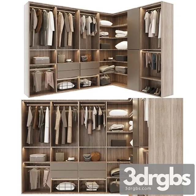Wardrobe Garderob 2 3D Model Download