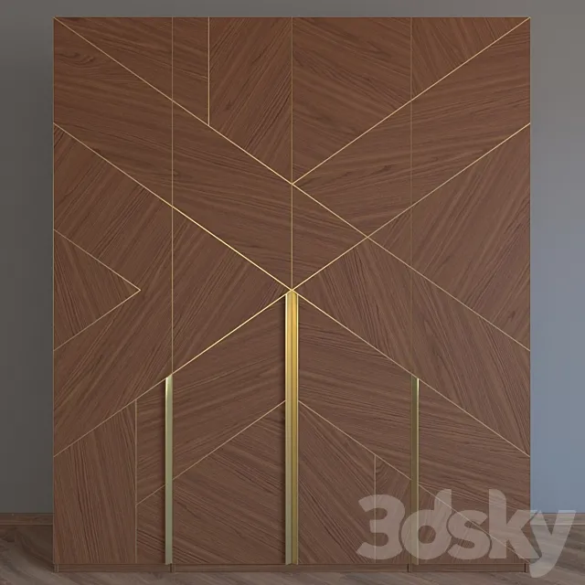 Wardrobe geometry 3D Model Wardrobe geometry 3D Model