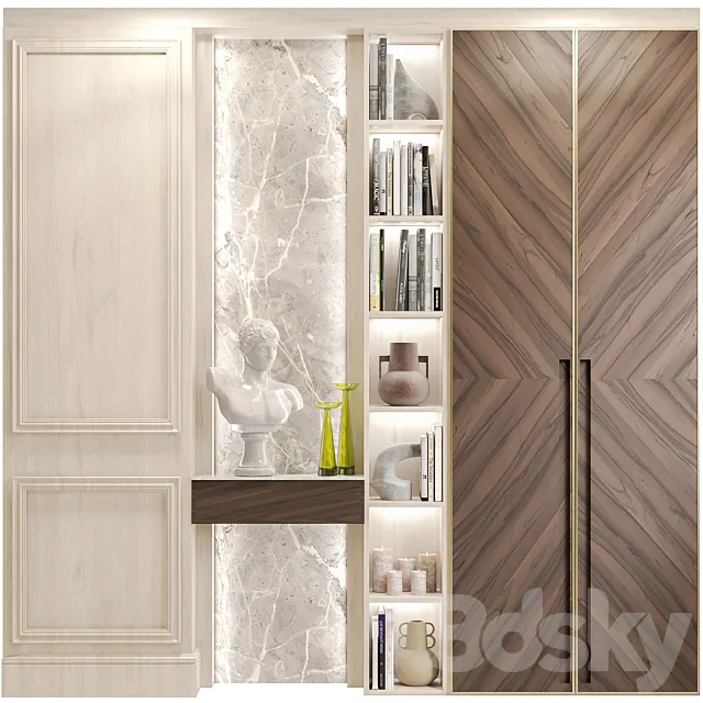 Wardrobe-hallway with decor 3D Model Wardrobe-hallway with decor 3D Model