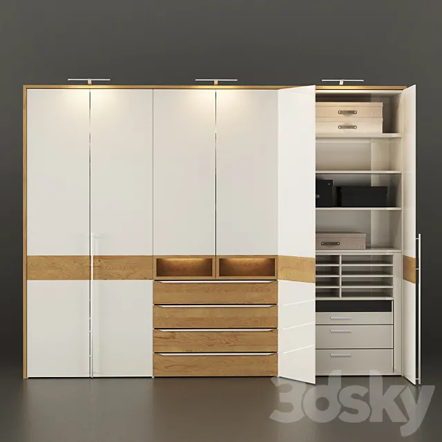 Wardrobe Hülsta METIS PLUS 3D Model Wardrobe Hülsta METIS PLUS 3D Model