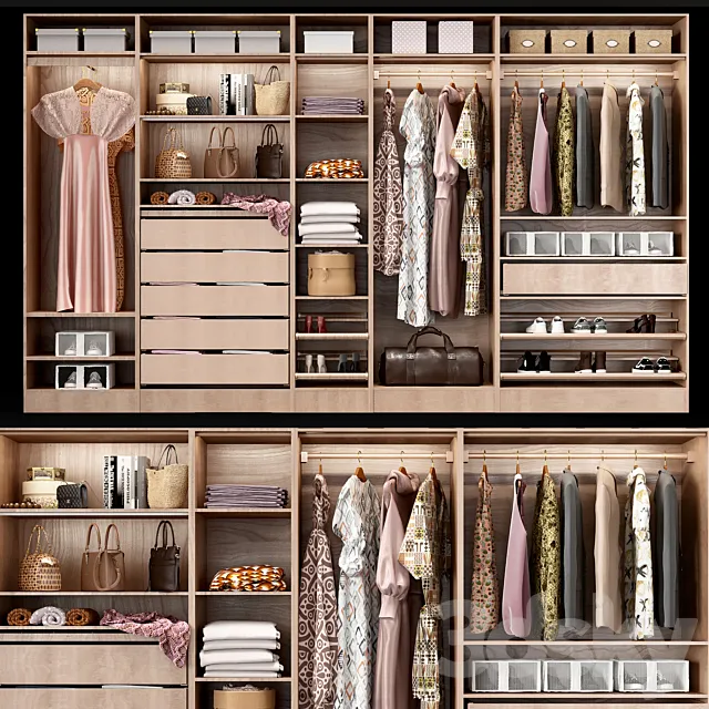 Wardrobe Ikea PAX 3DModel Wardrobe Ikea PAX 3DModel