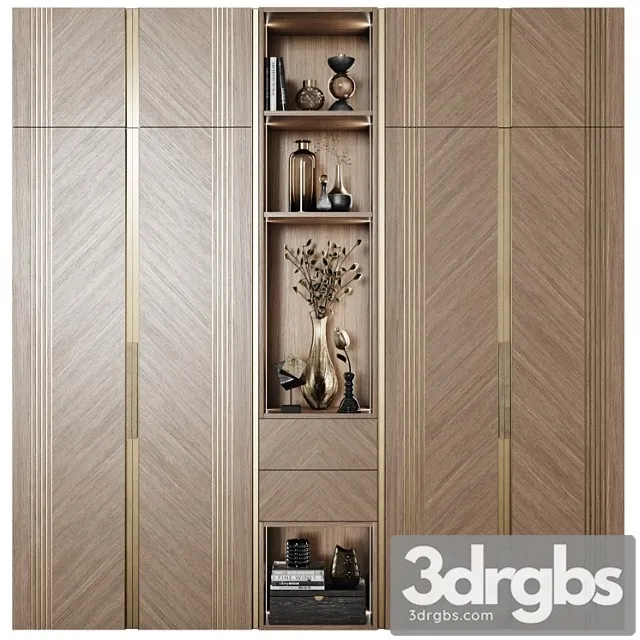Wardrobe In Art Deco Style 24 3D Model Download