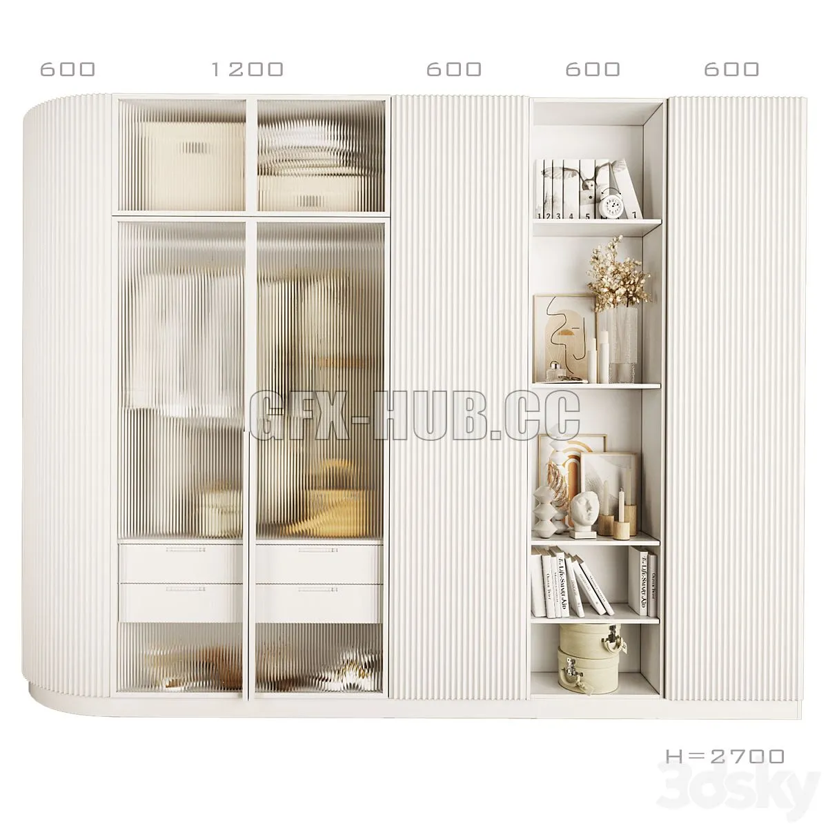 Wardrobe in Bedroom 2 3D Model