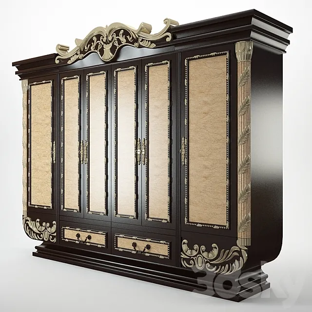 Wardrobe in oriental style 3DModel Wardrobe in oriental style 3DModel