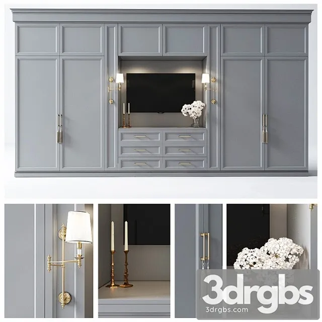 Wardrobe in the bedroom 1 3D Model Download