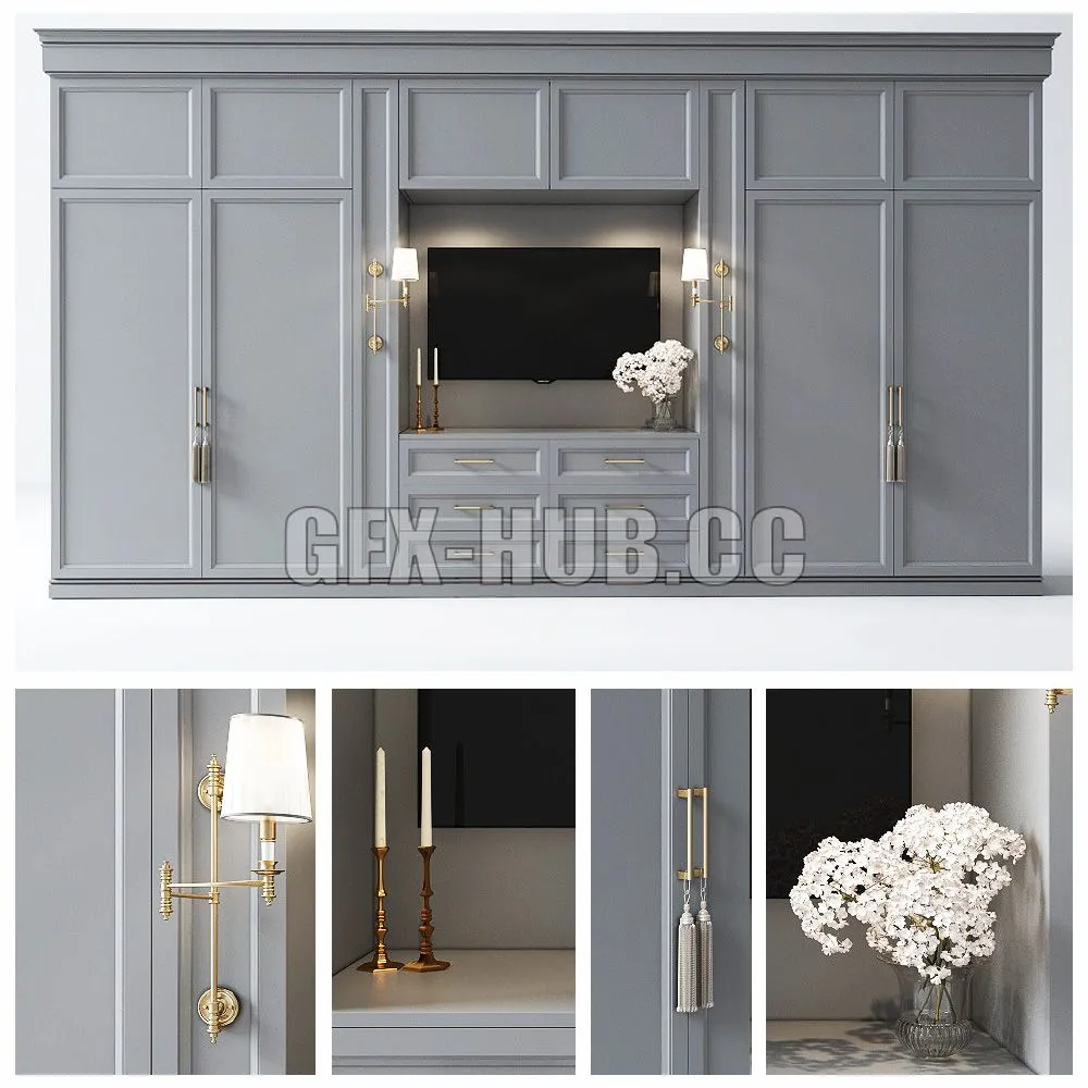 Wardrobe in The Bedroom 1 3D Model