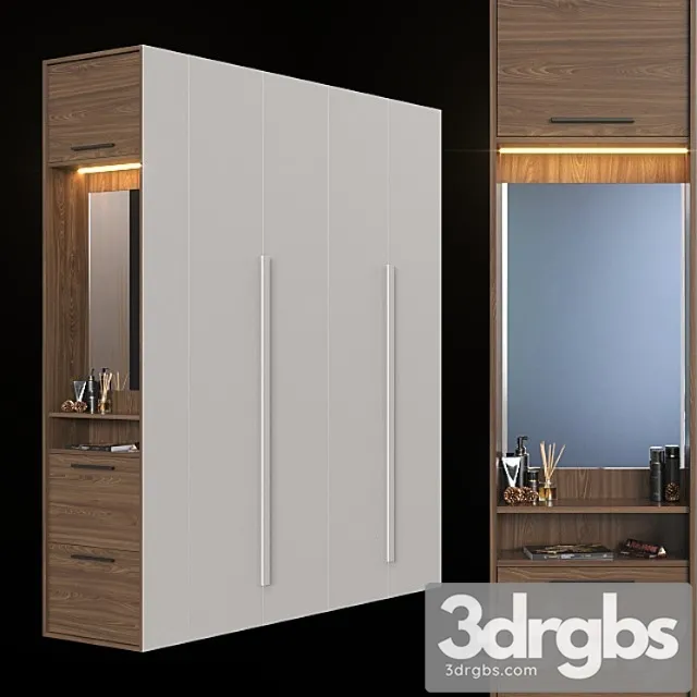 Wardrobe in the hallway 027. 2 3D Model Download