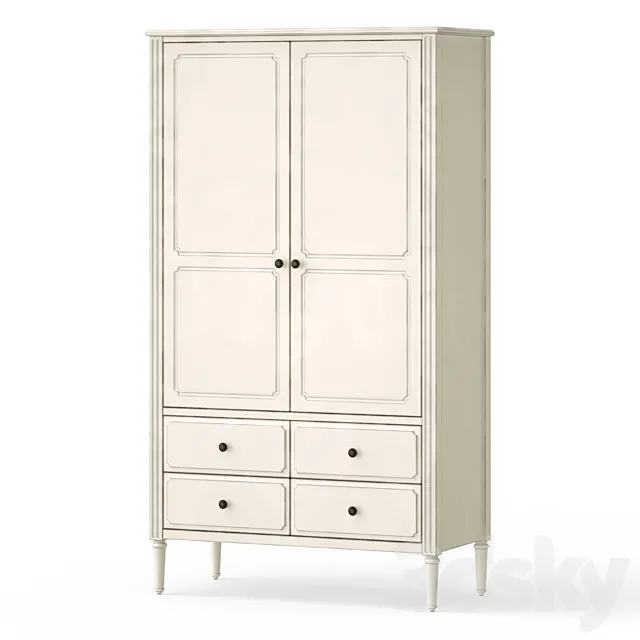 Wardrobe in the nursery 3D Model