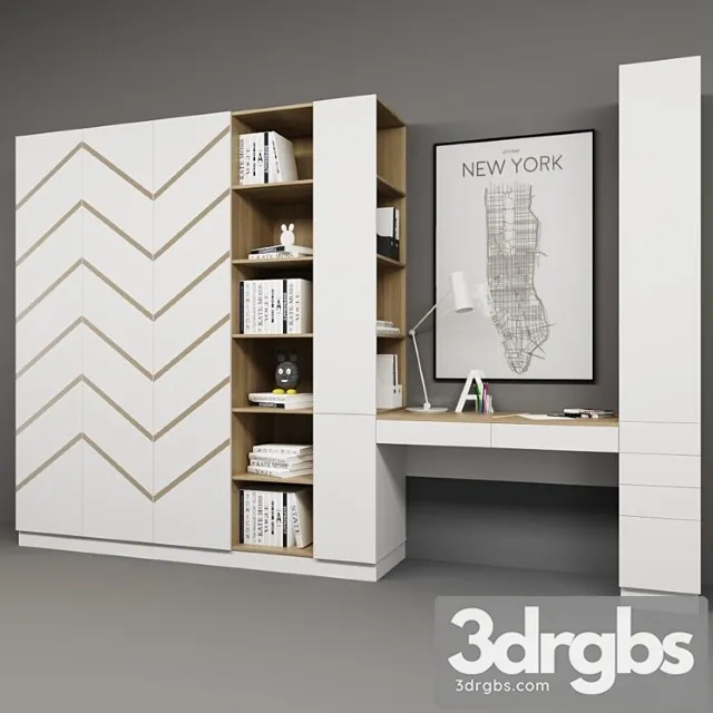 Wardrobe in the room 3D Model Download