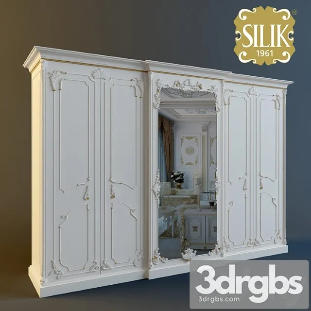 Wardrobe Larissa Silik 4 Door 3D Model Download