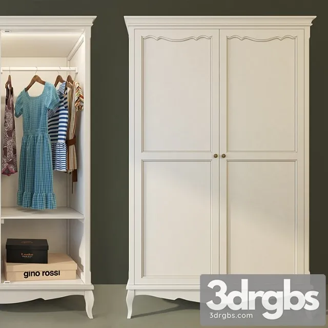 Wardrobe Leontina Beige Shelf 1 3D Model Download