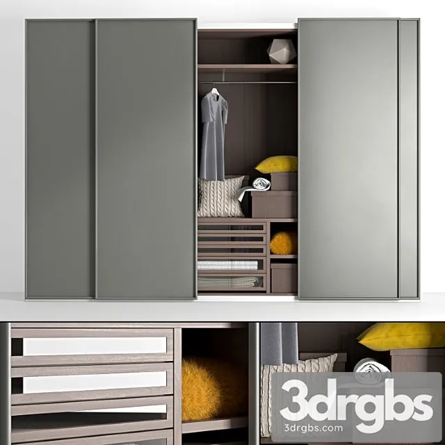 Wardrobe matt coffee milk 3D Model Download