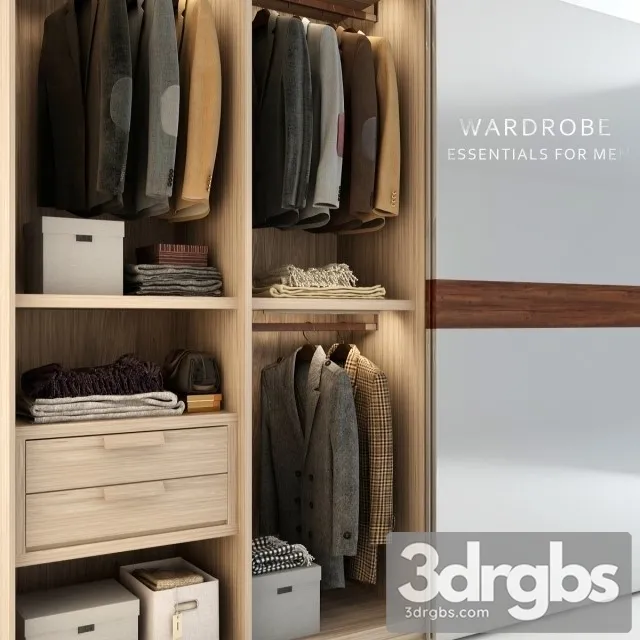 Wardrobe Men 3D Model Download