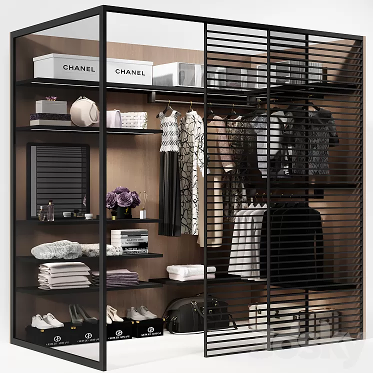 Wardrobe modern 2 3D Model Free Download