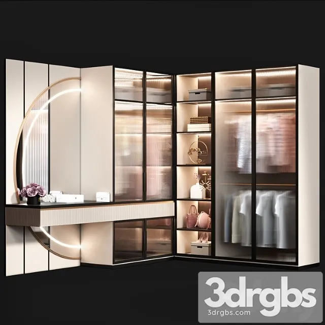 Wardrobe Modern 7 1 3D Model Download