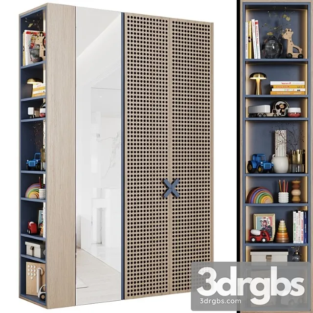 Wardrobe Modular Childrens Wardrobe 03 3D Model Download