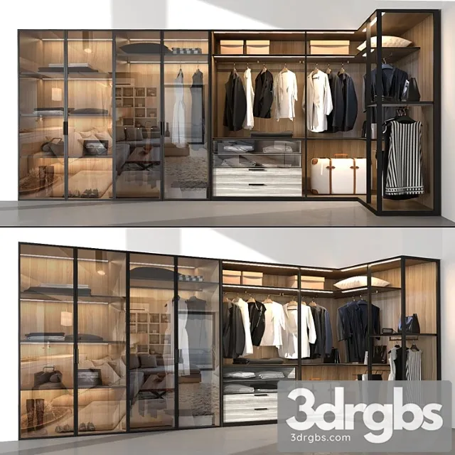 Wardrobe molteni & c 3D Model Download