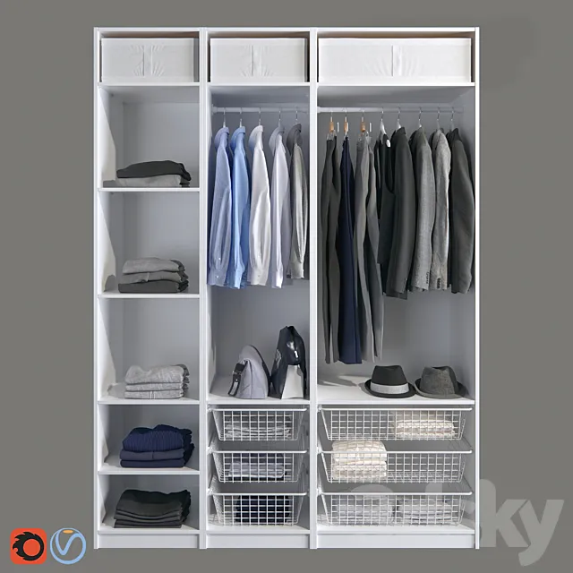 Wardrobe PAX from IKEA 3D Model