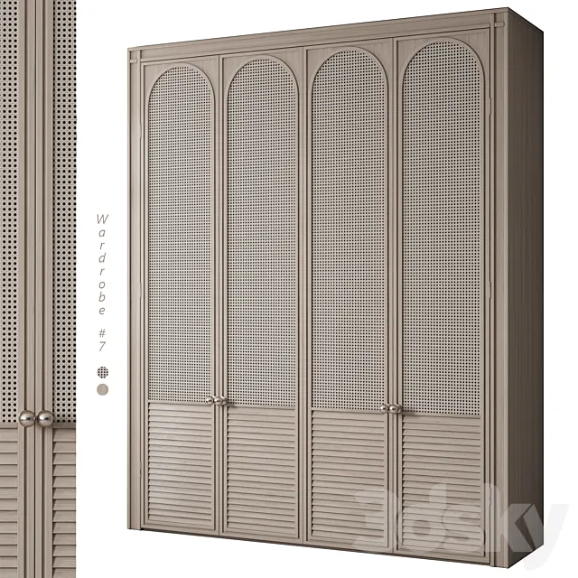 Wardrobe Rattan No. 7 3D Model
