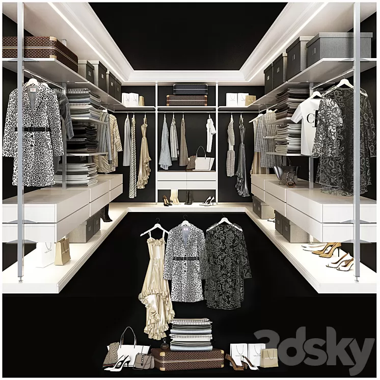 Wardrobe Raumplus Uno_1 3D Model