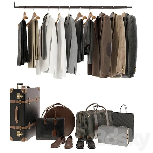 Wardrobe set 3D Model Wardrobe set 3D Model